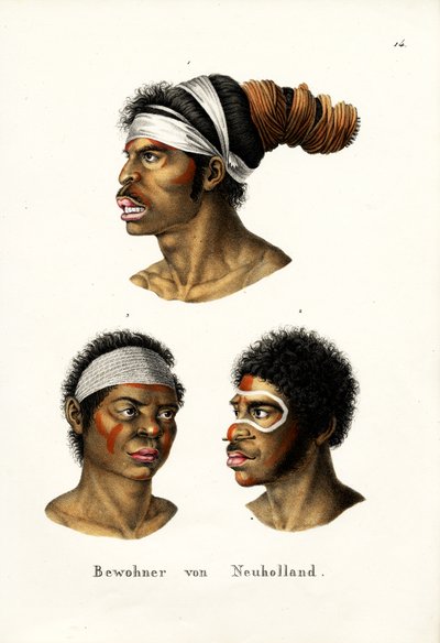 Indigenous Australians, 1824 by Karl Joseph Brodtmann